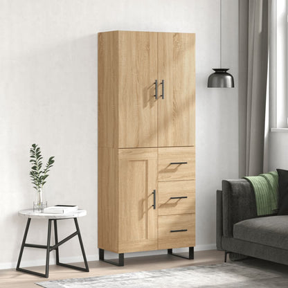 Credenza Rovere Sonoma 69,5x34x180 cm in Legno Multistrato - homemem39