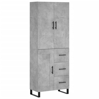 Credenza Grigio Cemento 69,5x34x180 cm in Legno Multistrato - homemem39