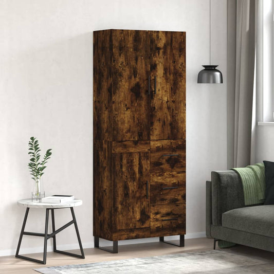 Credenza Rovere Fumo  69,5x34x180 cm in Legno Multistrato - homemem39
