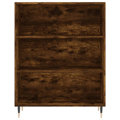 Credenza Rovere Fumo  69,5x34x180 cm in Legno Multistrato