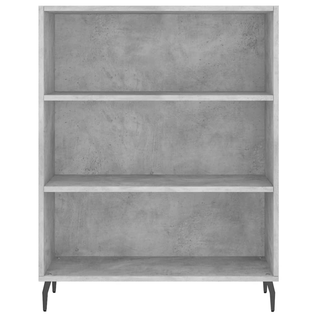 Credenza Grigio Cemento 69,5x34x180 cm in Legno Multistrato