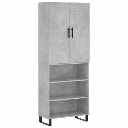 Credenza Grigio Cemento 69,5x34x180 cm in Legno Multistrato - homemem39