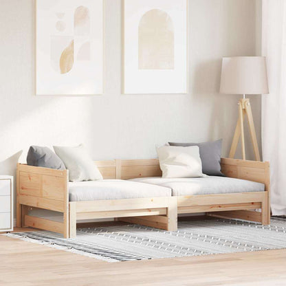 Letto Giorno Estraibile Marrone 203,5 x 184 x 56,5 cm