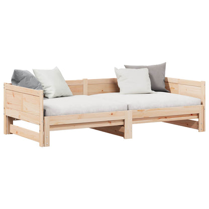 Letto Giorno Estraibile Marrone 203,5 x 184 x 56,5 cm