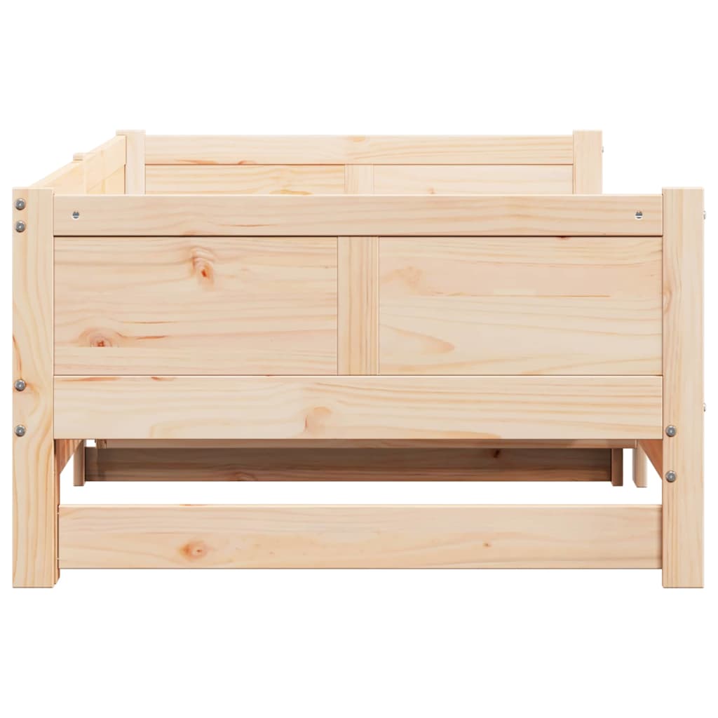 Letto Giorno Estraibile Marrone 203,5 x 184 x 56,5 cm