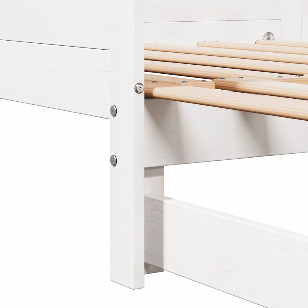Letto Giorno Estraibile Bianco 203,5 x 184 x 56,5 cm | homemem39