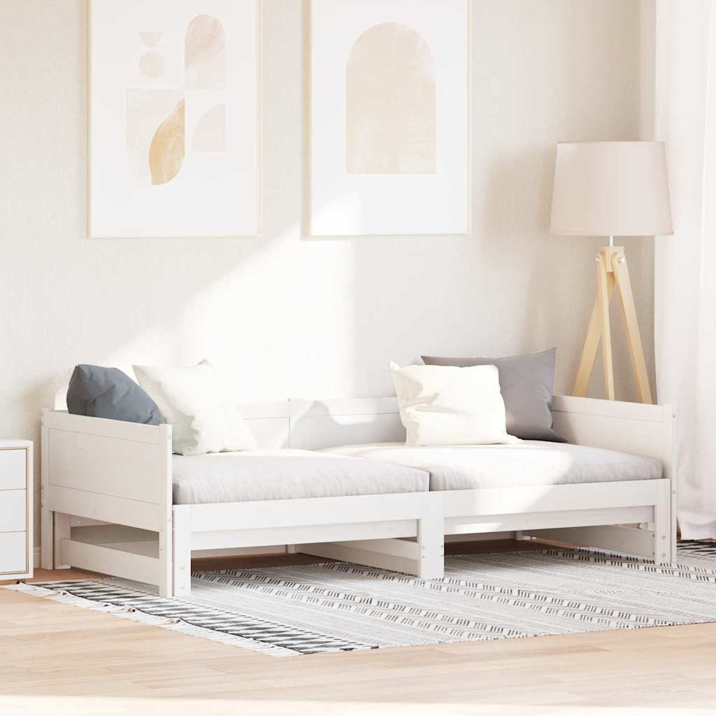 Letto Giorno Estraibile Bianco 203,5 x 184 x 56,5 cm
