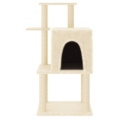 Albero per Gatti con Tiragraffi in Sisal Crema 97 cm - homemem39