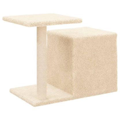 Albero per Gatti con Tiragraffi in Sisal Crema 50,5 cm - homemem39