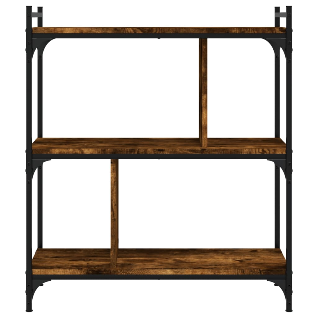 Libreria Rovere Fumo 3 Ripiani 76x32x88 cm Legno Multistrato | homemem39
