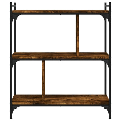 Libreria Rovere Fumo 3 Ripiani 76x32x88 cm Legno Multistrato | homemem39
