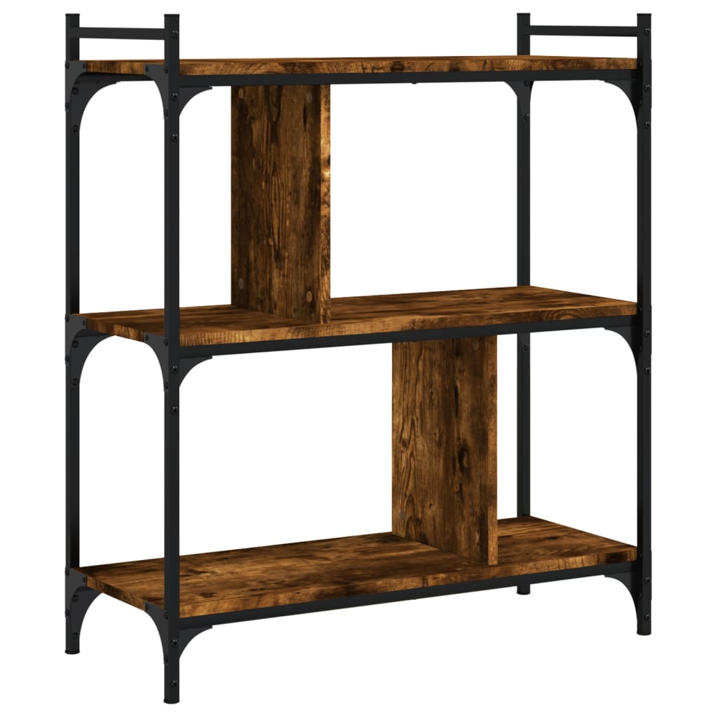 Libreria Rovere Fumo 3 Ripiani 76x32x88 cm Legno Multistrato | homemem39