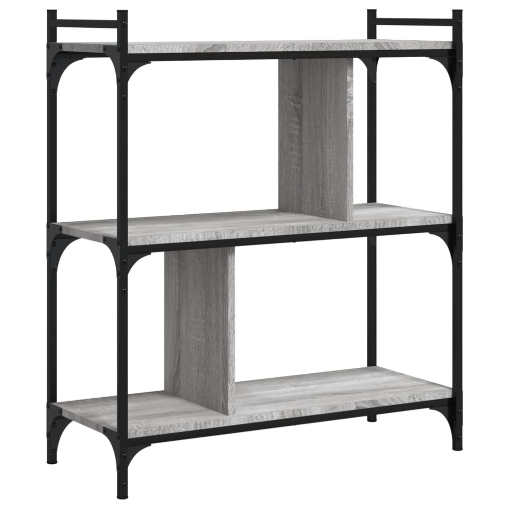Libreria Grigio Sonoma 3 Ripiani 76x32x88 cm Legno Multistrato | homemem39