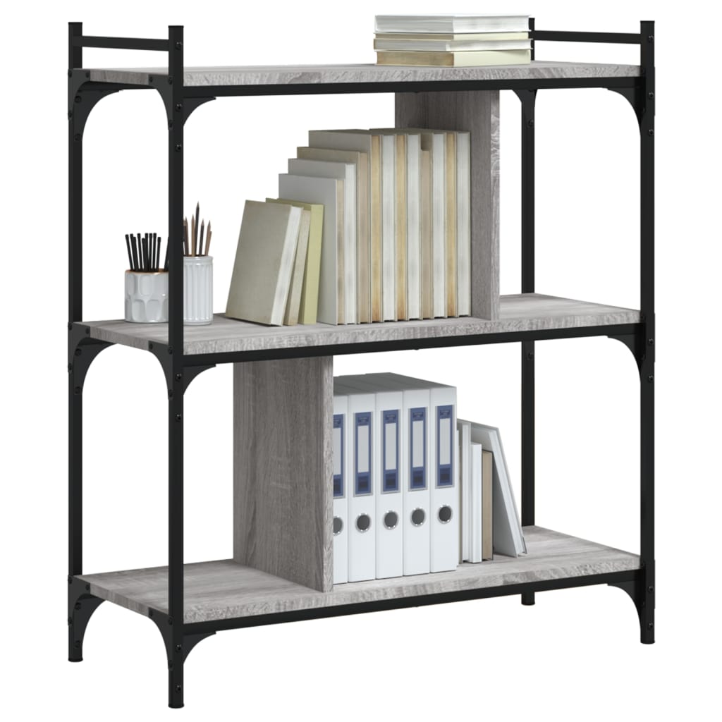 Libreria Grigio Sonoma 3 Ripiani 76x32x88 cm Legno Multistrato | homemem39
