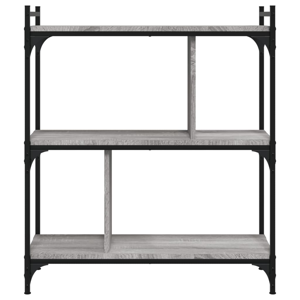 Libreria Grigio Sonoma 3 Ripiani 76x32x88 cm Legno Multistrato | homemem39