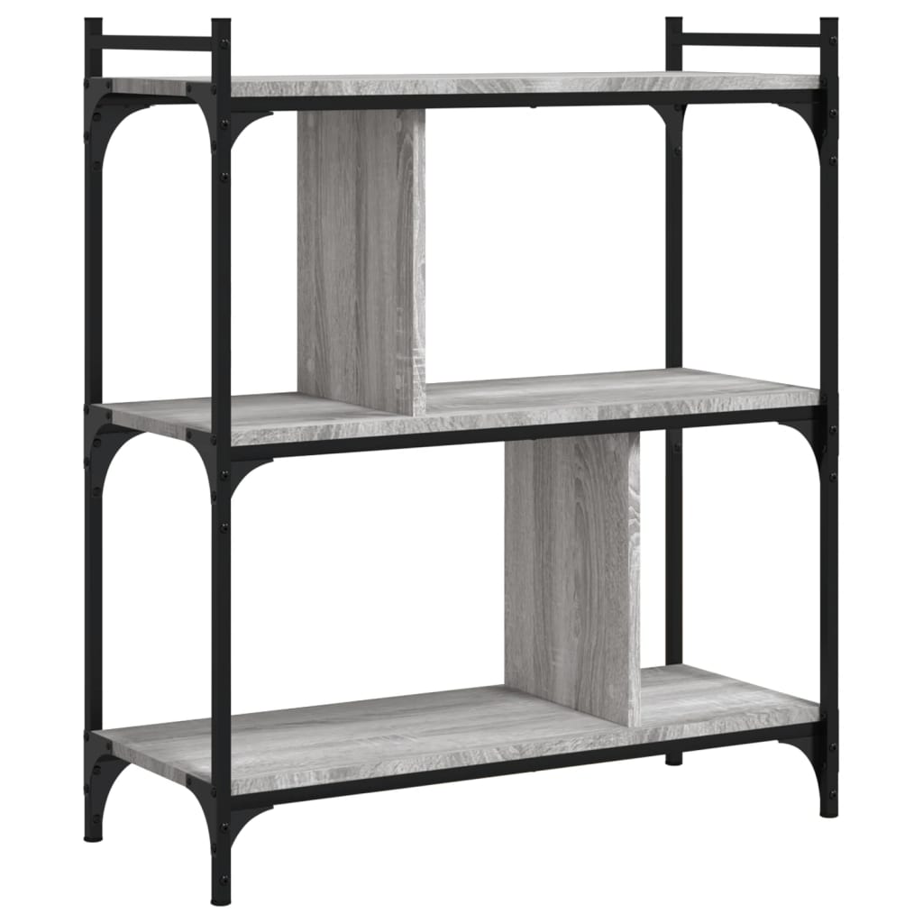 Libreria Grigio Sonoma 3 Ripiani 76x32x88 cm Legno Multistrato | homemem39