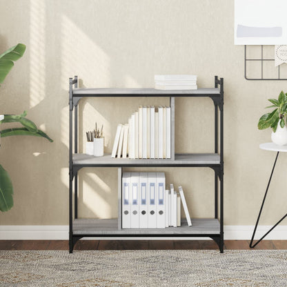 Libreria Grigio Sonoma 3 Ripiani 76x32x88 cm Legno Multistrato | homemem39
