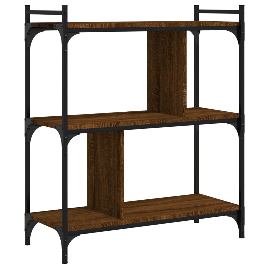 Libreria Rovere Marrone 3 Ripiani 76x32x88 cm Legno Multistrato | homemem39