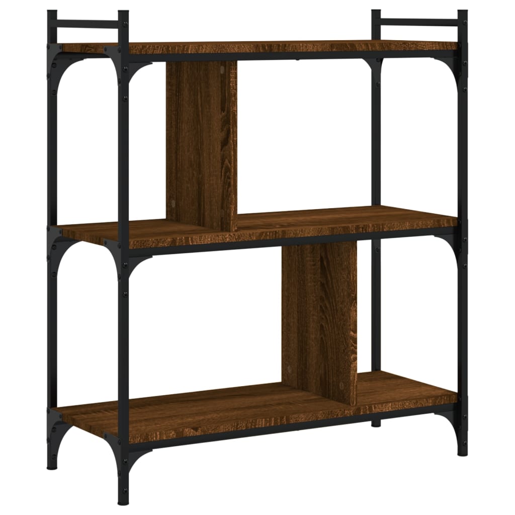 Libreria Rovere Marrone 3 Ripiani 76x32x88 cm Legno Multistrato | homemem39