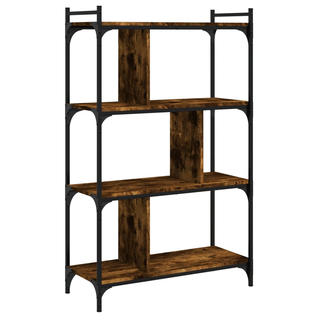 Libreria Rovere Fumo 4 Ripiani 76x32x123 cm Legno Multistrato | homemem39