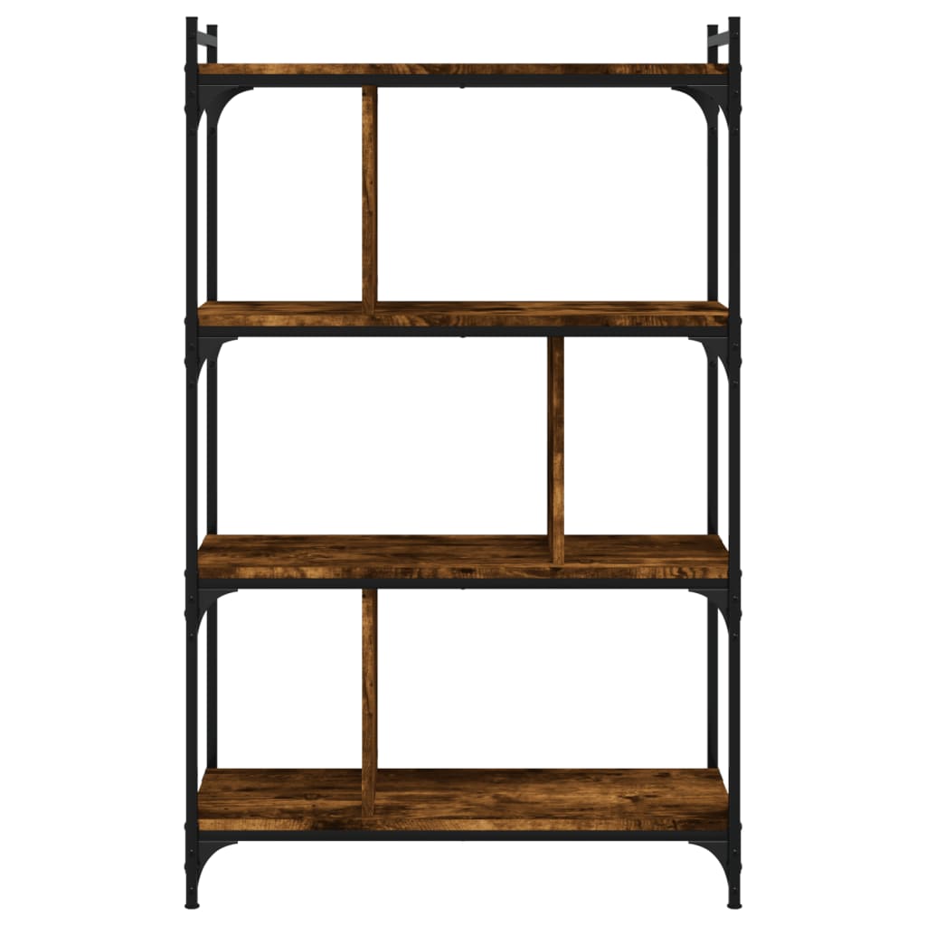 Libreria Rovere Fumo 4 Ripiani 76x32x123 cm Legno Multistrato | homemem39