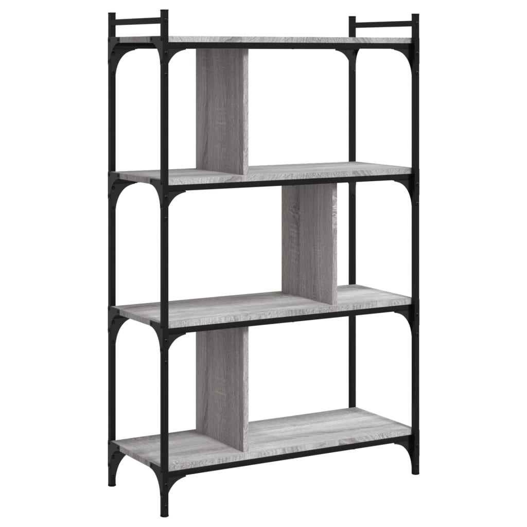 Libreria Grigio Sonoma 4 Ripiani 76x32x123 cm Legno Multistrato | homemem39
