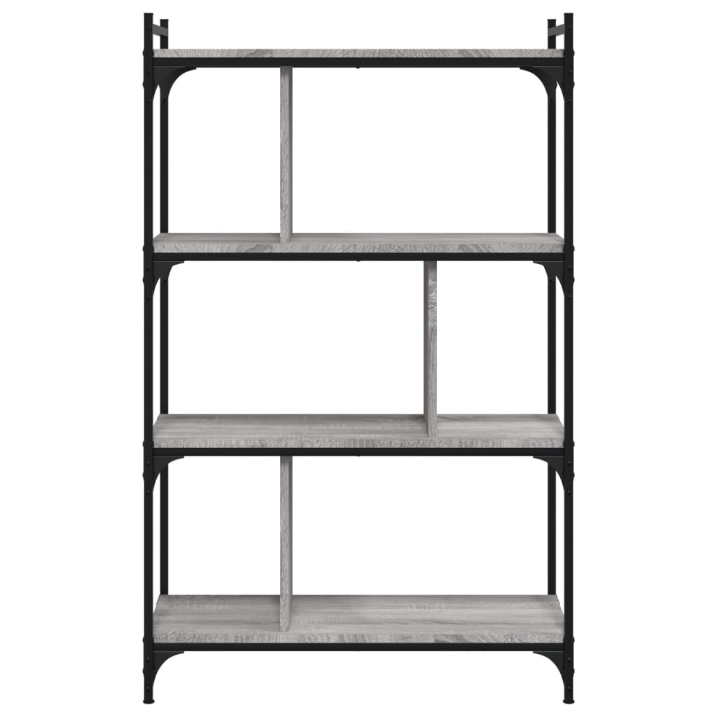Libreria Grigio Sonoma 4 Ripiani 76x32x123 cm Legno Multistrato | homemem39