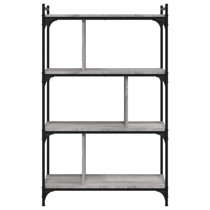 Libreria Grigio Sonoma 4 Ripiani 76x32x123 cm Legno Multistrato | homemem39