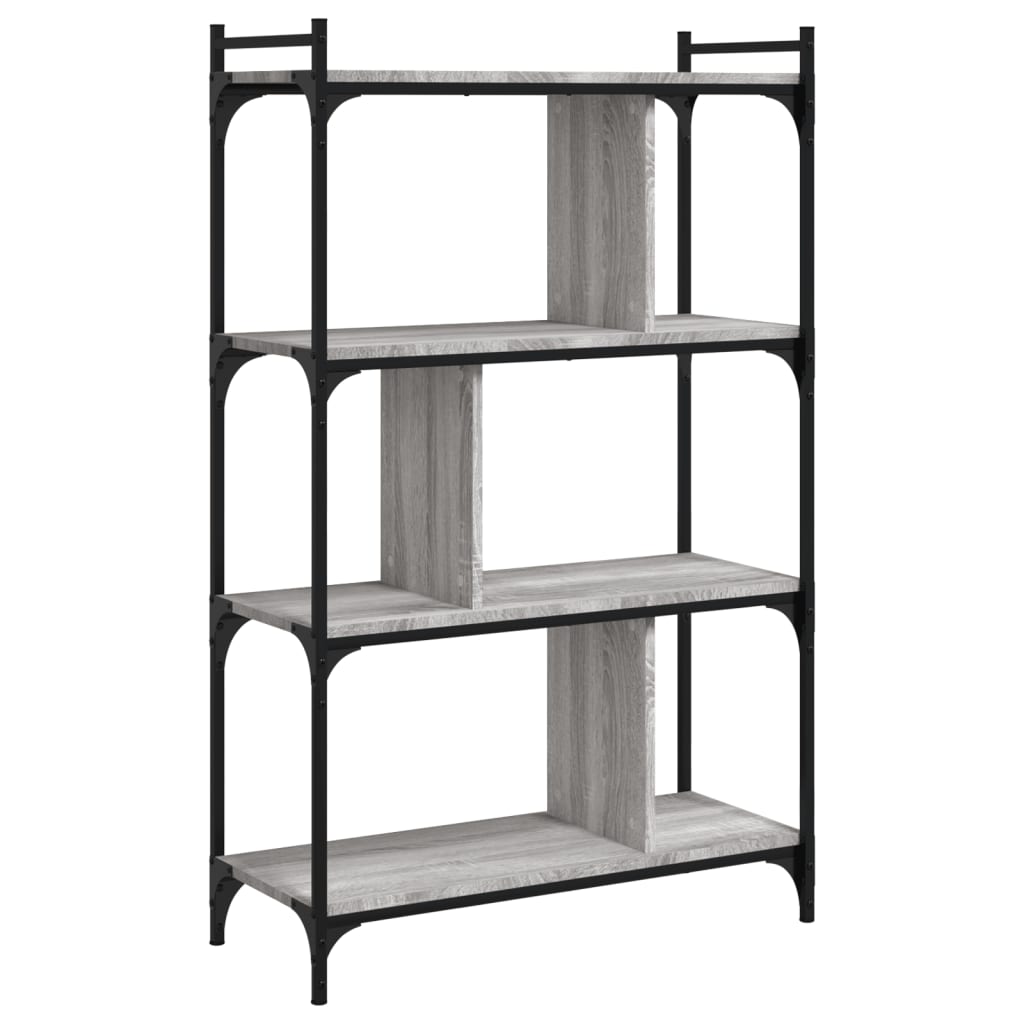 Libreria Grigio Sonoma 4 Ripiani 76x32x123 cm Legno Multistrato | homemem39