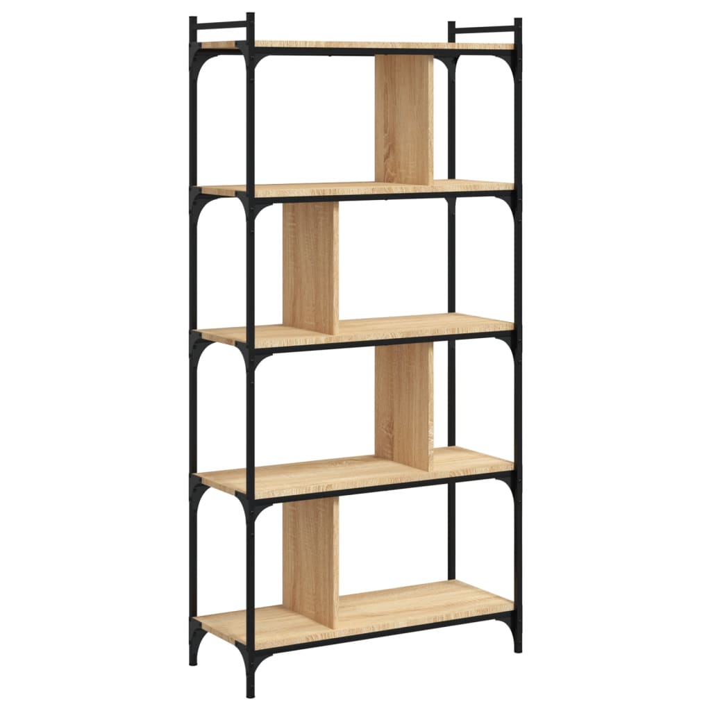 Libreria Rovere Sonoma 5 Ripiani 76x32x158 cm Legno Multistrato | homemem39