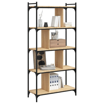 Libreria Rovere Sonoma 5 Ripiani 76x32x158 cm Legno Multistrato | homemem39