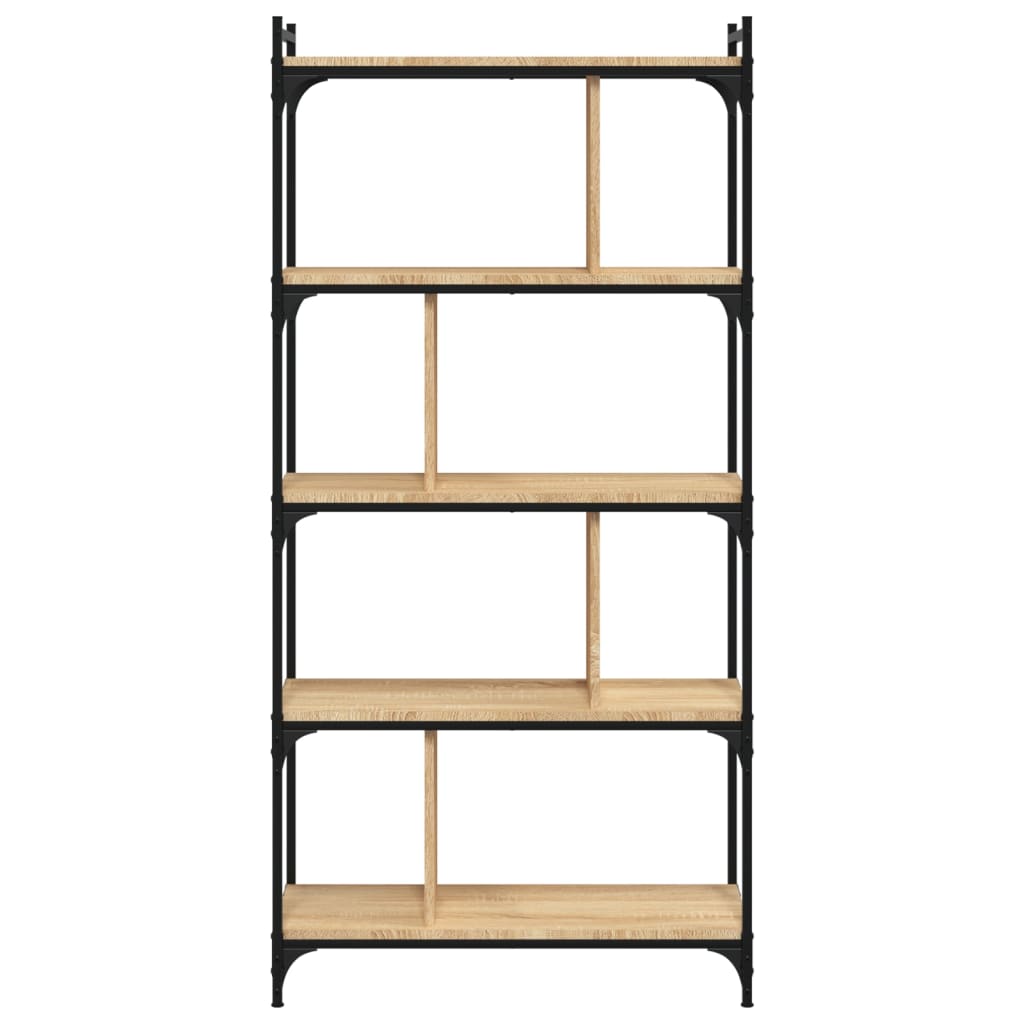 Libreria Rovere Sonoma 5 Ripiani 76x32x158 cm Legno Multistrato | homemem39