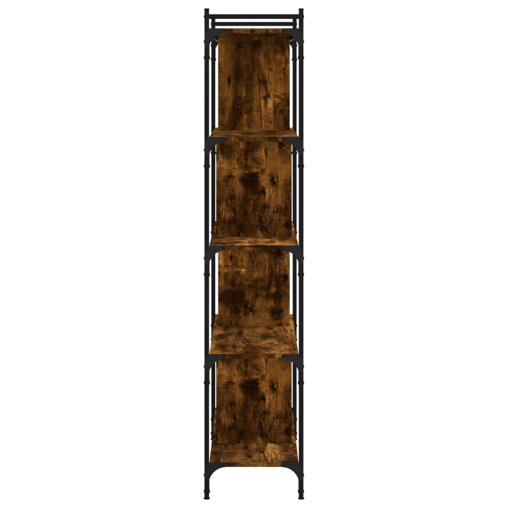 Libreria Rovere Fumo 5 Ripiani 76x32x158 cm Legno Multistrato | homemem39