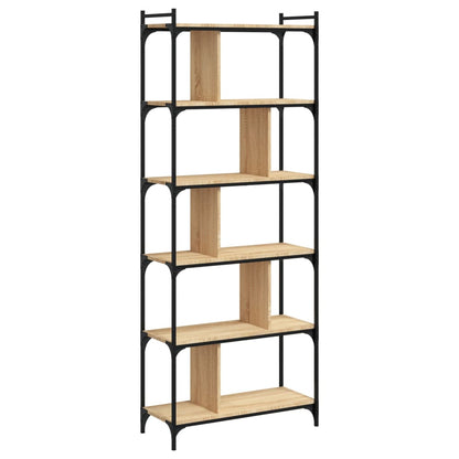 Libreria Rovere Sonoma 6 Ripiani 76x32x192 cm Legno Multistrato | homemem39