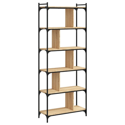 Libreria Rovere Sonoma 6 Ripiani 76x32x192 cm Legno Multistrato | homemem39