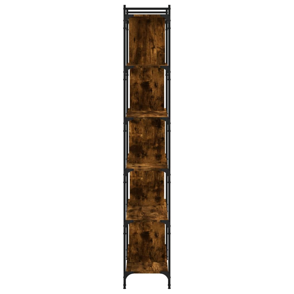 Libreria Rovere Fumo 6 Ripiani 76x32x192 cm Legno Multistrato | homemem39