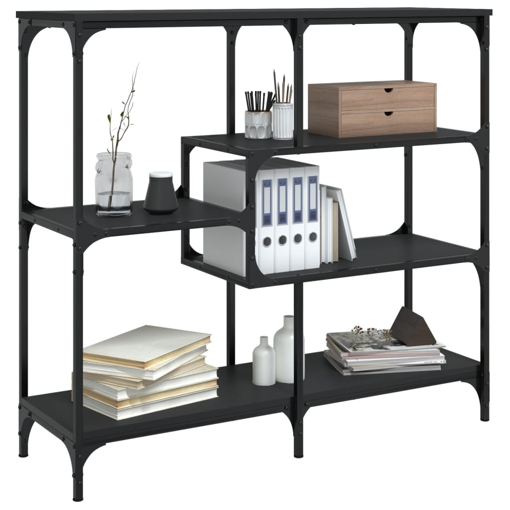 Tavolino Consolle Nero 103x32x95 cm in Legno Multistrato - homemem39