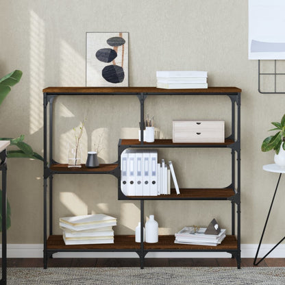 Tavolino Consolle Rovere Marrone 103x32x95 cm Legno Multistrato - homemem39