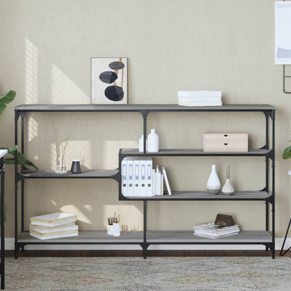 Tavolo Consolle Grigio Sonoma 160x32x95 cm in Legno Multistrato | homemem39