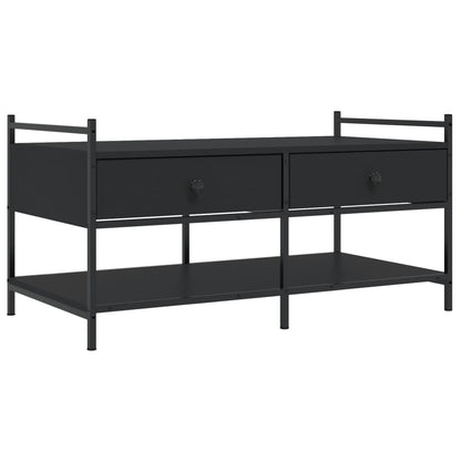 Tavolino da Salotto Nero 99x50x50 cm in Legno Multistrato | homemem39