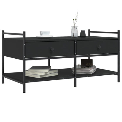 Tavolino da Salotto Nero 99x50x50 cm in Legno Multistrato | homemem39