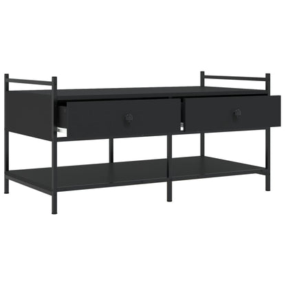 Tavolino da Salotto Nero 99x50x50 cm in Legno Multistrato | homemem39