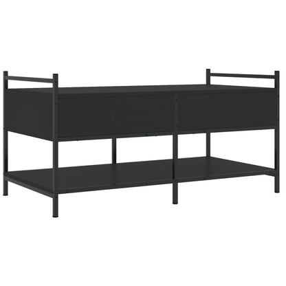 Tavolino da Salotto Nero 99x50x50 cm in Legno Multistrato | homemem39