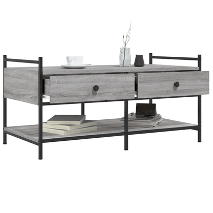 Tavolino da Salotto Grigio Sonoma 99x50x50 cm Legno Multistrato