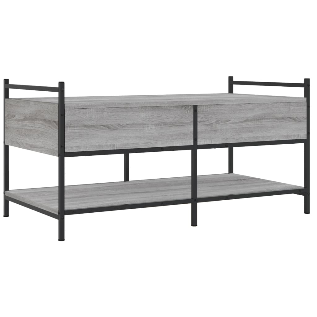 Tavolino da Salotto Grigio Sonoma 99x50x50 cm Legno Multistrato