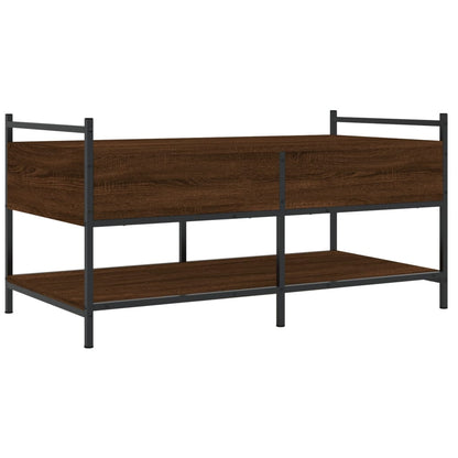 Tavolino da Salotto Rovere Marrone 99x50x50cm Legno Multistrato