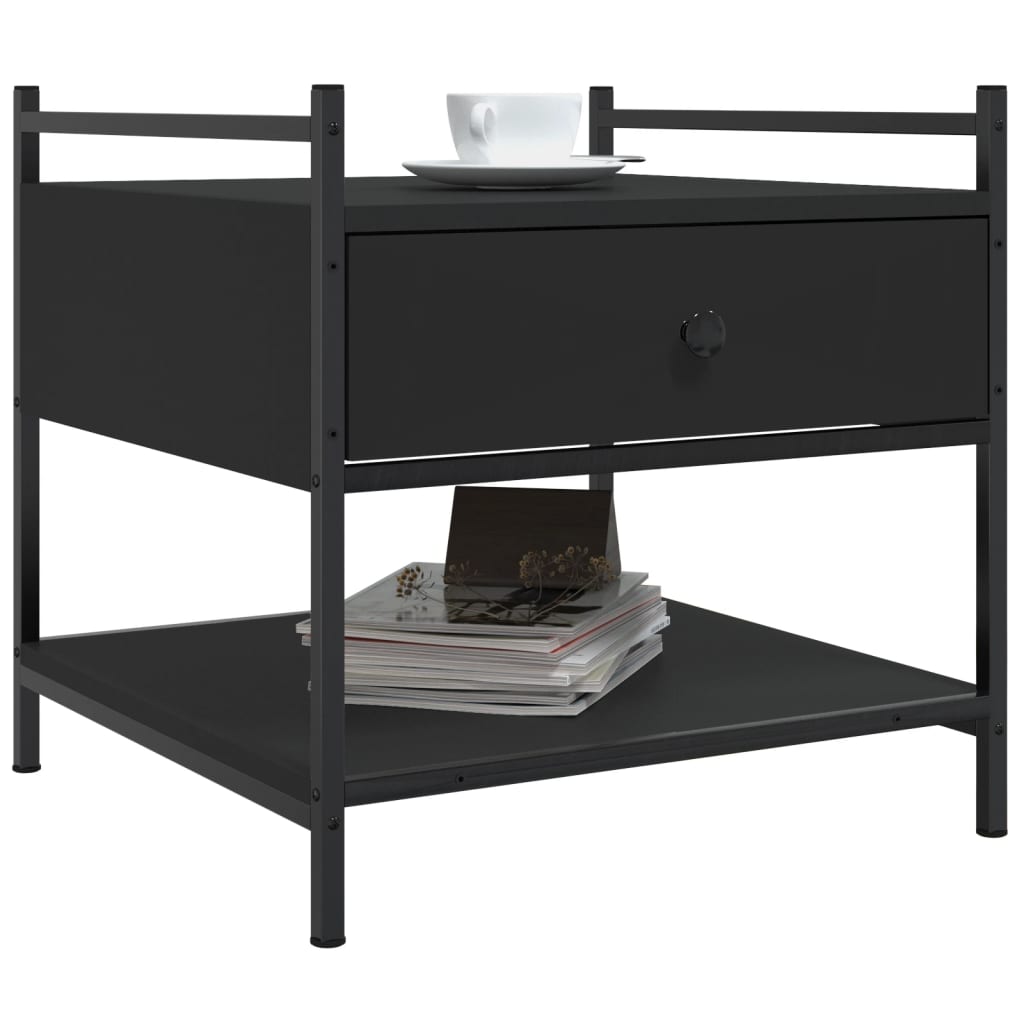 Tavolino da Salotto Nero 50x50x50 cm in Legno Multistrato | homemem39