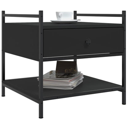 Tavolino da Salotto Nero 50x50x50 cm in Legno Multistrato | homemem39