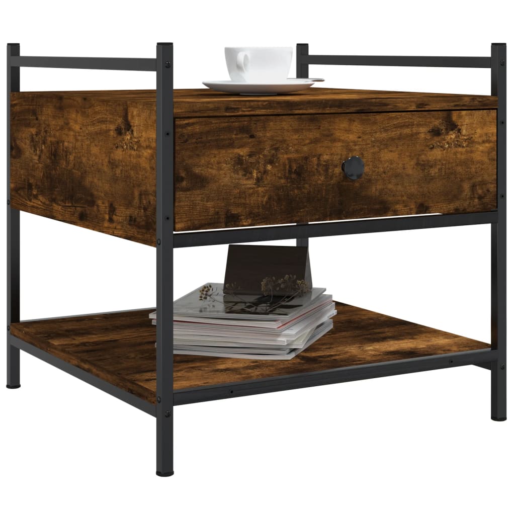 Tavolino da Salotto Rovere Fumo 50x50x50 cm Legno Multistrato | homemem39