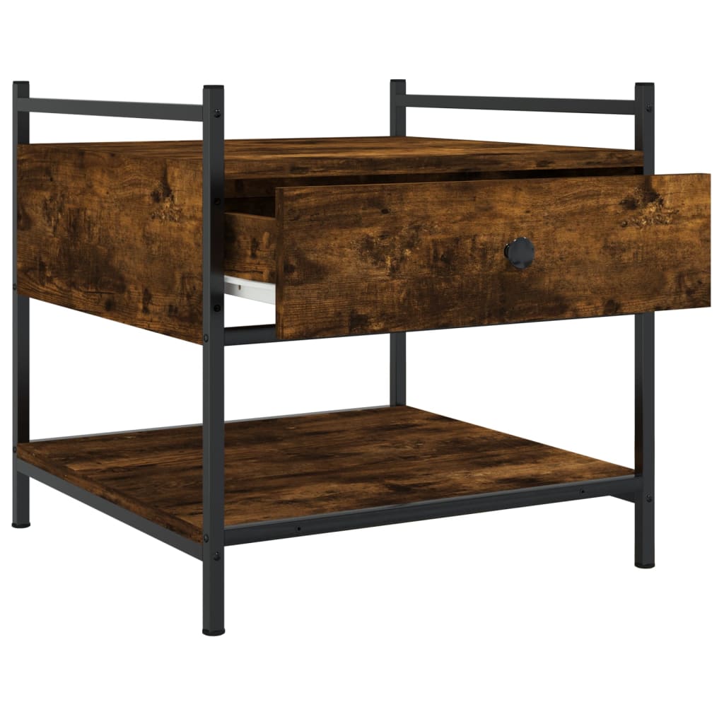Tavolino da Salotto Rovere Fumo 50x50x50 cm Legno Multistrato | homemem39